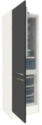 Leziter Yorki 60-as alulfagyasztós hűtős kamra szekrény fehér korpusz selyemfényű antracit fronttal (YKAFH60FHSA) - geminiduo
