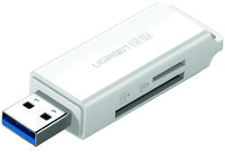 UGREEN Kártyaolvasó Ugreen CM104, USB 3.0 bemenet, TF / SD foglalat, Fehér