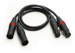 Gustard XLR - Szimmetrikus jelkábel pár XLR dugó és XLR aljzat csatlakozókkal - 1m (GUSTARD-XLRM-XLRF-100)