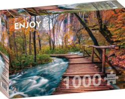 Enjoy 1000 db-os puzzle - Forest Stream in Plitvice, Croatia (1089) (1089)