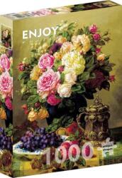 Enjoy 1000 db-os puzzle - Jean-Baptiste Robie: Still Life with Roses (1107) (1107)