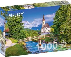 Enjoy 1000 db-os puzzle - Small Church in Ramsau, Germany (1323) (1323)