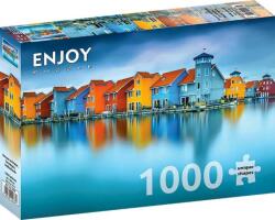 Enjoy 1000 db-os puzzle - Houses on Water, Groningen, Netherlands (2078) (2078)