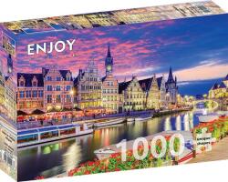 Enjoy 1000 db-os puzzle - Ghent at Twilight, Belgium (2097) (2097)