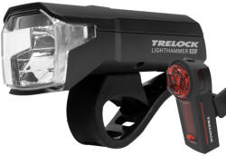 TRELOCK Ls 480 Lighthammer 80 + Ls 740 Vector Rear Signal Akkumulátoros Első+hátsó Lámpa Szett - elitebike