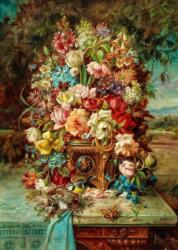 Enjoy 1518 - Flowers Still Life with Blue Tit - 1000 db-os puzzle (1518)