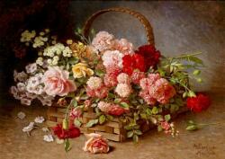 Enjoy 1530 - A Basket of Roses and Carnations - 1000 db-os puzzle (1530)