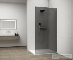 SAPHO ESCA WHITE MATT Walk-in zuhanyfal, falra szerelhető, füst üveg, 1300mm (ES1213-03) (ES1213-03) - furdoszoba-szaniter