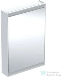 Geberit ONE 60x90 cm-es 1 ajtós tükrös szekrény ComfortLight világítással, balos, fehér/porszórt alumínium 505.810. 00.2 (505810002)