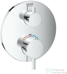 GROHE Atrio termosztátos zuhany keverő 2 kimenethez, beépített elzáró/váltó szeleppel, króm 24135003 (24135003)