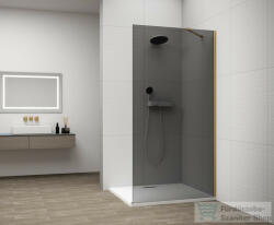 SAPHO ESCA GOLD MATT Walk-in zuhanyfal, falra szerelhető, füst üveg, 1200mm (ES1212-04) (ES1212-04) - furdoszoba-szaniter