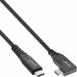 InLine Cablu USB 4 type C drept/unghi 90 grade 240W/8K60Hz T-T 1m Negru, InLine IL35911I (IL35911I)