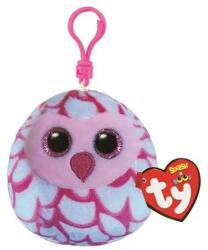 Ty Squishy Beanies Pinky Rózsaszín Bagoly Plüss Clip 8, 5 cm (TY39563) - hellojatek