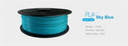  3D FILAMENT 1, 75mm PLA Ég kék /1kg-os tekercs/ (3DFILAMPLA175SB) - nyomtassingyen