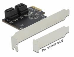 Delock 4 port SATA PCI Express x1 Card Low Profile Form Factor (90010)