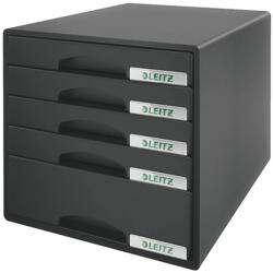 Leitz Fiókos irattároló, 5 fiókkal, műanyag Leitz Plus fekete (46709)