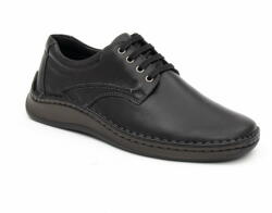 Leofex Pantofi barbati casual piele, LFX 918, negru - 42 EU