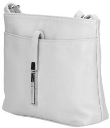  Billenő záras kis női bőr táska fehér