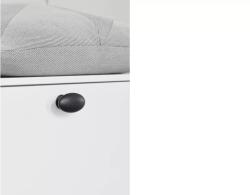  Furnipart Fogantyú OVAL SIMPLE w/PINS gomb, fém, fekete matt (525060060-99-P)
