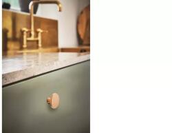  Furnipart Fogantyú PLATO gomb, alu, csiszolt sárgaréz (441320042-31)