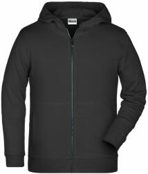 James & Nicholson (Daiber) Gyerek cipzáros biopamut felső 8026k - Fekete | XXL (1-8026K-1781036)