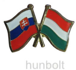 Kitűző, páros zászló Szlovák-Magyar jelvény 2, 5x1, 5 cm