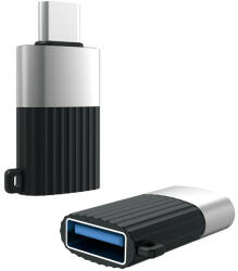 XO NB149-F USB-A/USB-C OTG adapter, fekete