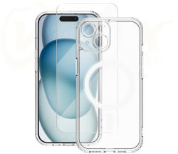VMAX Set Mag case iPhone 11 nem teljes kijelzős 2.5D sík üvegfólia + magsafe kompatibilis hátlap, tok, átlátszó