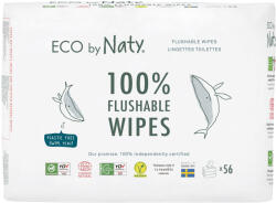 ECO by Naty ÖKO illatmentes nedves törlőkendő, öblíthető (3×56 db) - healthfactory