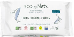 ECO by Naty ECO illatmentes nedves törlőkendő, öblíthető (56 db)