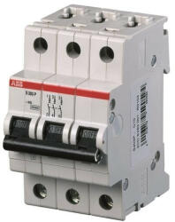 ABB S203P-K20 kismegszakító 3P, 20A, K karakterisztika, 25kA (ABB 2CDS283001R0487, S203PK20) (2CDS283001R0487)