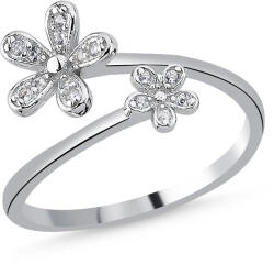 BeSpecial Inel argint cu flori si zirconii (ITU0569)