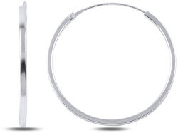 BeSpecial Cercei argint rotunzi 30 mm placati cu rodiu (ETU0581)