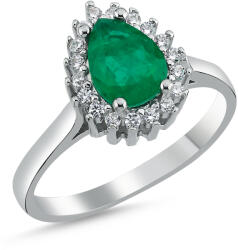 BeSpecial Inel argint cu zirconiu picatura verde (ITU0591_182)