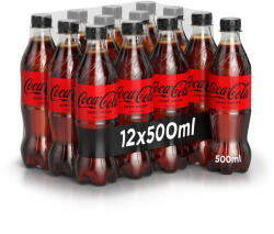 Coca-Cola Bautura Carbogazoasa12 x 0.5 L, Coca Cola ZERO ZAHAR (5942321001708)