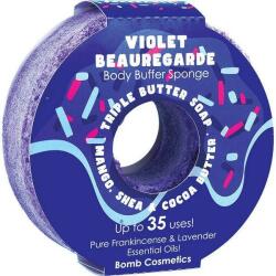 BOMB Cosmetics Sapun exfoliant cu burete Violet Beauregarde Donut Body Buffer, Bomb Cosmetics, 200 g