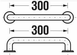Jika Universum univerzális kapaszkodó, rozsdamentes acél, 30 cm ( H3897110030001 ) (H3897110030001)