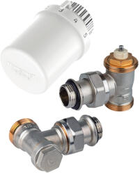 Honeywell termosztatikus radiátorszelep szett sarok, KM (T3019 + V2036ESX15 + V2437E0015) (VTL3036ES15)