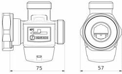 ESBE VTC317 termosztatikus töltőszelep 1"-1 1/2" külső menetes 55C kvs=3, 2 (51002300) (51002300)