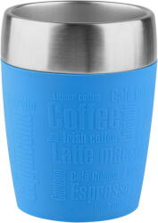 emsa TRAVEL CUP thermal mug (blue/stainless steel, 0.2 liters) (514515) - vexio