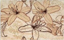 Konskie Ceramica Dekorlap, Valore Travertino Flowers Inserto 25x40cm - zuhanykabin