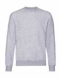 Fruit of the Loom Férfi hosszú ujjú pulóver Fruit of the Loom Classic Set In Sweat 5XL, Heather szürke
