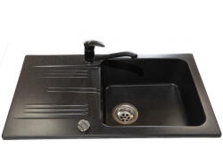 Casa Blanca Set chiuveta CASA BLANCA ROCK NEAGRA 77.5x43.5 1 cuva si picurator+Baterie BLACK4