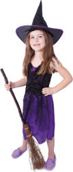 Rappa Costum de vrăjitoare violet pentru copii cu pălărie (S) (RP230699) Costum bal mascat copii