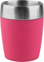 emsa TRAVEL CUP thermal mug (raspberry/stainless steel, 0.2 liters) (514517) - pcone