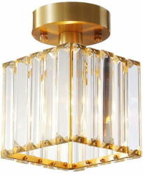  Plafond, Spot mennyezeti lámpatest arany kristályokkal Glamour négyzet kb. 20x20 11608