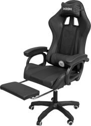 Gamer szék, forgószék lábtartóval fekete (919)