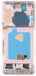 NBA001LCD10112002764054 Samsung Galaxy S21 Plus OLED kijelző érintővel Rózsaszín kerettel előlap (NBA001LCD10112002764054)