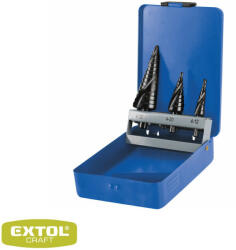 Extol Craft 20092 lépcsős fémfúró készlet, spirál horony, 3 darab (Ø 4-12, 4-20, 4-32 mm) (20092)