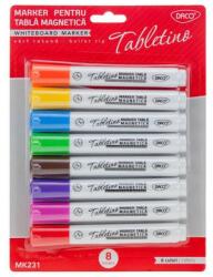 Daco Marker whiteboard Daco Tabletino set 8 culori, varf rotund (MK231)